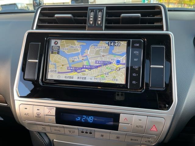 ランドクルーザープラド ＴＸ　Ｌパッケージ　ワンオーナー　モデリスタフロントスポイラー　純正ＳＤナビ　フルセグＴＶ／ＳＤ／ＣＤ／ＤＶＤ／ＳＤＲＥＣ／ＢＴ　バックカメラ　ムーンルーフ　ルーフレール　黒革シート　ビルトインＥＴＣ２．０（8枚目）
