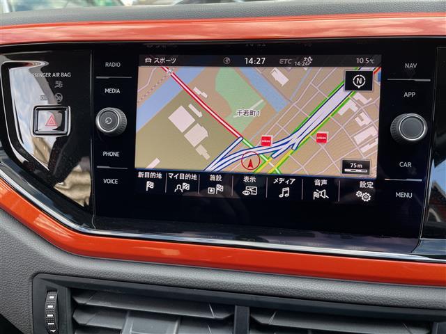 ポロ ＴＳＩ　Ｒライン　ワンオーナー　純正ナビ　ワンセグＴＶ／ＳＤ／ＣＤ／ＤＶＤ／ＲＥＣ／ＢＴ／ＵＳＢ　バックモニター　ＥＴＣ２．０　プリクラッシュブレーキ　アダプティブクルーズコントロール　ブラインドスポットディテクション（7枚目）