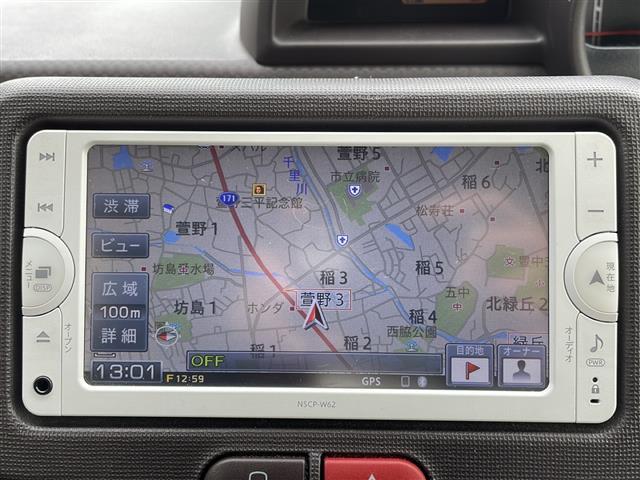 スペイド Ｖ　純正ＳＤナビ　ＮＳＣＰ－Ｗ６２　ＤＶＤ　ＣＤ　ＦＭ　ＡＭ　Ｂｌｕｅｔｏｏｔｈ　ワンセグテレビ　ＥＴＣ　盗難防止装置　ドアバイザー　電動格納ミラー　片側パワースライドドア（4枚目）