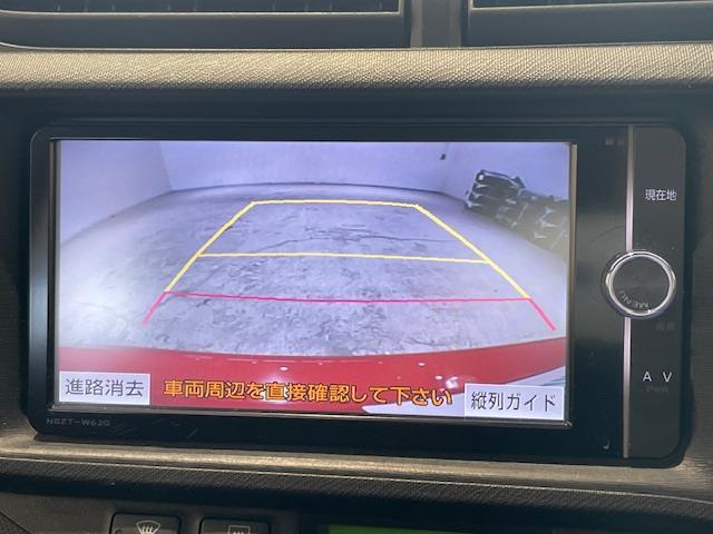 アクア G 純正ナビ/Bluetooth/CD/DVD/フルセグTV/AM/FM/ETC/バックカメラ/シートヒーター/ECOモード/EVモード/革巻きステアリング/ステアリングスイッチ/オートライト(6枚目)