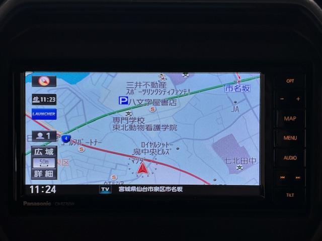 ハスラー Ｊスタイル　スズキセーフティサポート／社外ナビ（ＣＮ－Ｒ２７６５Ｗ）・ＣＤ，ＤＶＤ，ＴＶ，ＢｌｕｅｔｏｏｔｈＡＭ，ＦＭ・ＴＶキャンセラー付き・純正ビルドインＥＴＣ／シートヒーター（運転席・助手席）（5枚目）