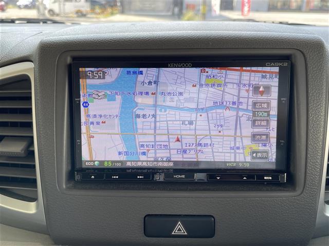 フレアワゴン ＸＳ　社外７インチナビ／フルセグＴＶ／Ｂｌｕｅｔｏｏｔｈオーディオ／ＣＤ／ＤＶＤ／ＥＴＣ／両側パワースライドドア／衝突被害軽減ブレーキ／オートライト／ワンオーナー／純正フロアマット（4枚目）