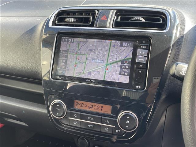 ミラージュ Ｇ　純正ＳＤナビ　ＣＤ　ＤＶＤ　ＳＤ　ＢＴ　フルセグＴＶ　バックカメラ　ＥＴＣ　アイドリングストップ　ハロゲンライト　オートライト　ヘッドライトレベライザー　プッシュスタート　ドアバイザー　電格ミラー（8枚目）