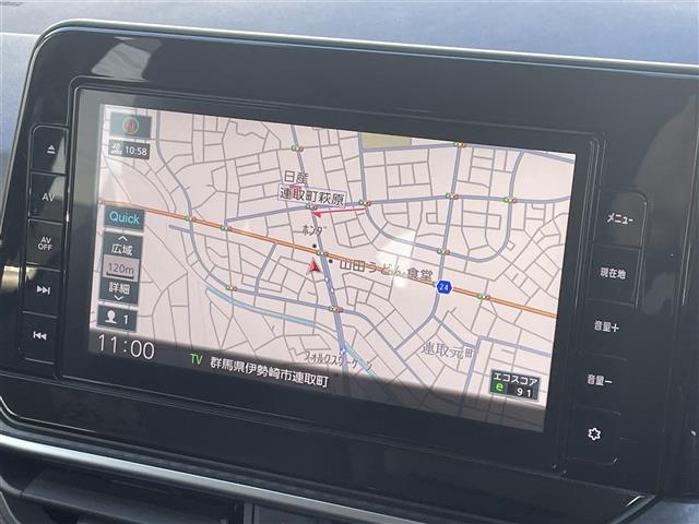 ノート Ｓ　純正ＳＤナビ　ＣＤ　ＳＤ　ＵＳＢ　ＢＴ　フルセグＴＶ　全方位カメラ　デジタルインナーミラー　前後ドライブレコーダー　オートホールド　ステアリングスイッチ　ＬＥＤヘッドライト　フォグライト（3枚目）