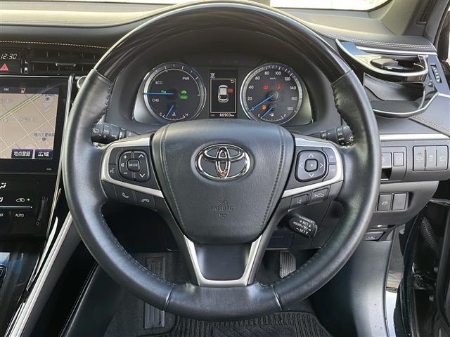 ハリアーハイブリッド プログレス　４ＷＤ／禁煙車／ＪＢＬサウンド／パノラマルーフ／３眼ＬＥＤヘッドライト／シーケンシャルウインカー／純正ＳＤナビ／ＣＤ／ＤＶＤ／ＢＤ／ＵＳＢ／ＡＵＸ／ＳＤ／ＭＳＶ／ＢＴ／フルセグ／全方位カメラ／ドラレコ（19枚目）