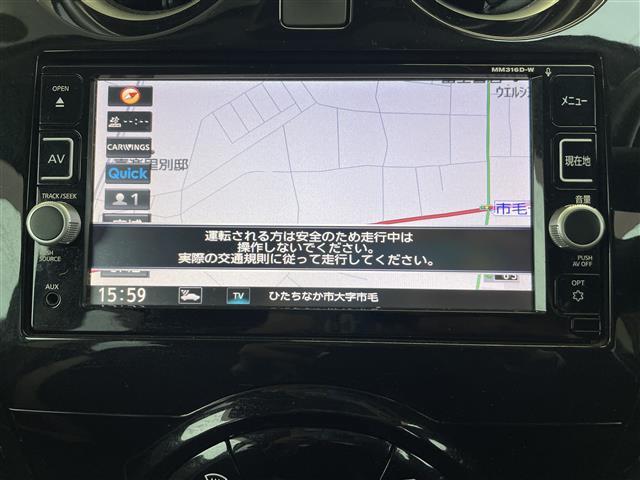 ノート ｅ－パワー　Ｘ　純正ナビ（ＴＶ／Ｂｌｕｅｔｏｏｔｈ／ＣＤ／ＤＶＤ）／全方位カメラ／前方ドライブレコーダー／ＥＴＣ／コーナーセンサー／衝突軽減防止装置／横滑り防止装置／パーキングセンサー／純正フロアマット／スペアキー（2枚目）