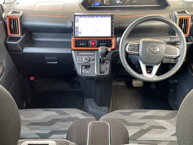 タント ファンクロスターボ　ワンオーナー／純正ナビ／フルセグＴＶ／ブラインドスポットモニター／パノラミックビューモニター／両側パワースライドドア／シートヒーター／スマートアシスト／ドライブレコーダー／ビルトインＥＴＣ／スペアキー（5枚目）