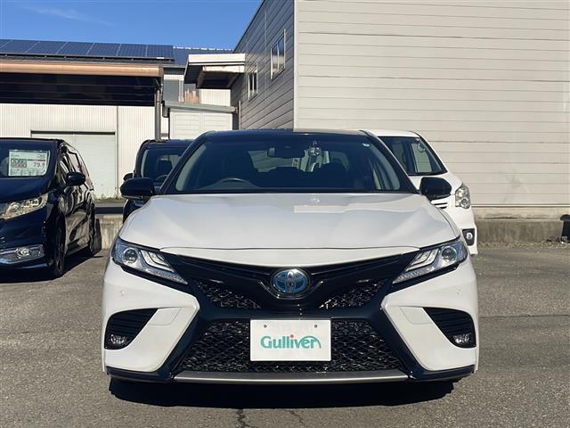 カムリ WS ワンオーナー メーカーナビ プリクラッシュセーフティ レーンキープアシスト ヘッドアップディスプレイ ブラインドスポットモニター レーダークルコン ドラレコ フルセグ バックカメラ 純正18AW(2枚目)