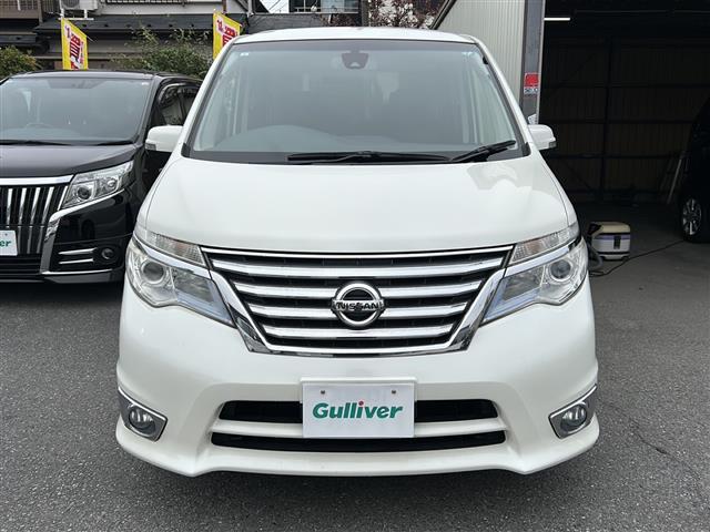 セレナ ハイウェイスター S-ハイブリッド エアロモード エマージェンシーブレーキ 社外ナビ CD DVD iPod フルセグTV バックカメラ 左側パワースライドドア クルーズコントロール HIDオートライト アイドリングストップ USBポート ETC(6枚目)