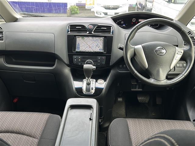 セレナ ハイウェイスター S-ハイブリッド エアロモード エマージェンシーブレーキ 社外ナビ CD DVD iPod フルセグTV バックカメラ 左側パワースライドドア クルーズコントロール HIDオートライト アイドリングストップ USBポート ETC(42枚目)