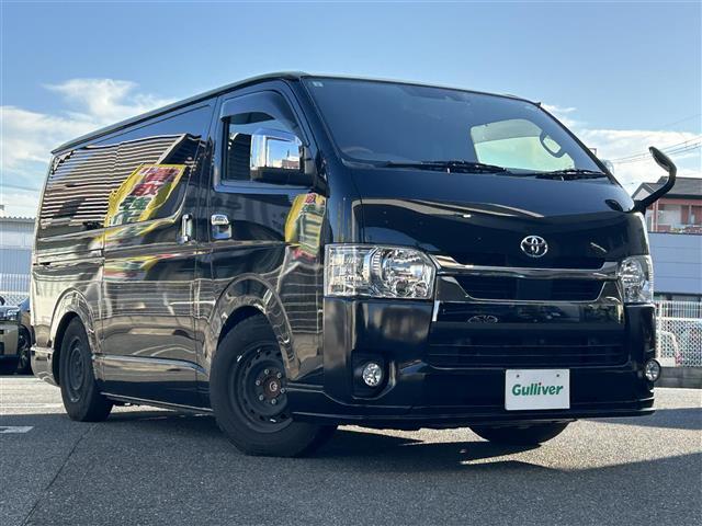 ハイエースバン スーパーGL ダーク プライムII 1オーナー ベッドキット 純正ディーラーナビ(CN-HE01WD)/BT/SD/CD/フルセグTV/DVD/AM/FM/ UIvehicle製スライドフロア アラウンドビューモニター 両側(2枚目)