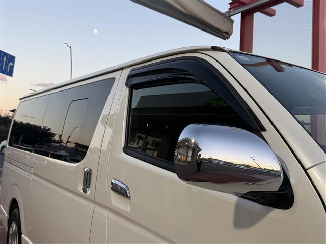ハイエースバン スーパーGL ダークプライム アルパイン11インチナビ バックカメラ スマートキー ベットキット セキュリティ LEDヘッドライト ハーフレザー ETC AC100V(35枚目)