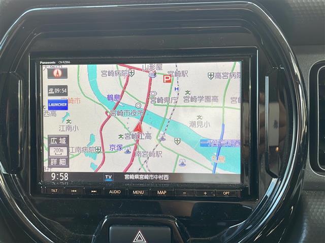 ハスラー ハイブリッドＸ　社外ナビＢＴ／フルセグ　バックカメラ　シートヒーターＤＮ席　ドライレコーダー前後　オートライト　レーンキープアシスト　横滑り防止装置　コーナーセンサー前後　純正ＥＴＣ　純正アルミホイール（3枚目）