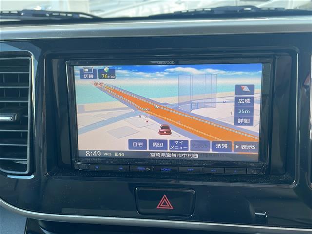 デイズルークス Ｘ　社外ＳＤナビ　ワンセグテレビ　バックカメラ　全方位カメラ　Ｂｌｕｅｔｏｏｔｈ　ＵＳＢ入力端子　ＡＵＸ　片側パワースライドドア　社外フロアマット　ドアバイザー　スマートキー　プッシュスタート（4枚目）