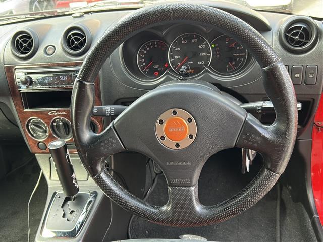 コペン アルティメットエディション　オープンカー　社外オーディオ　Ｂｌｕｅｔｏｏｔｈ　ＣＤチェンジャー　社外アルミホイール　シートヒーター　純正フロアマット　ＥＴＣ　パワーステアリング　パワーウィンドウ　ＬＥＤヘッドライト（8枚目）