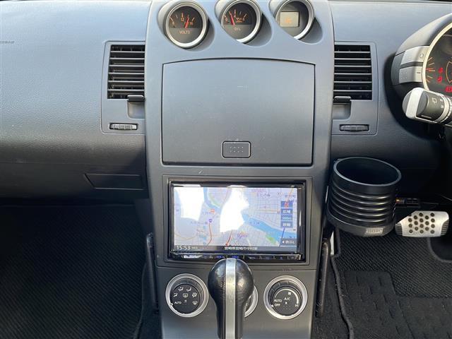 フェアレディZ バージョンT SDナビ フルセグテレビ Bluetooth CDチェンジャー DVD再生可 ETC LEDヘッドライト パワーステアリング パワーウィンドウ シートヒーター パワーシート TCS マフラーRosso(4枚目)