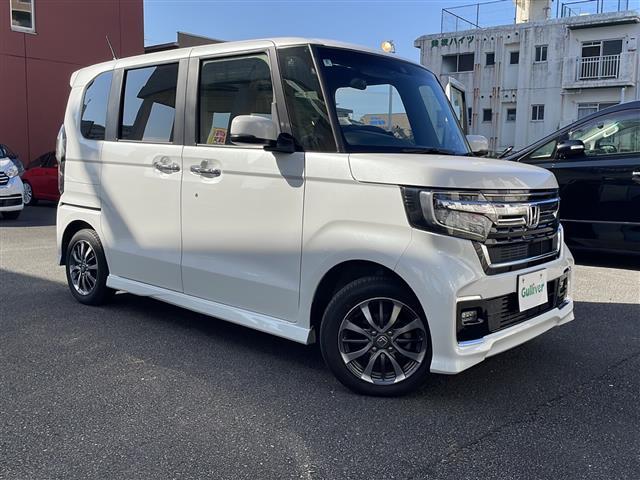 N-BOXカスタム L・スロープ 社外SDナビ BT CD DVD TV バックカメラ ETC レーダークルーズコントロール 両側パワースライド シートヒーターDN席 オートライト レーンキープ 衝撃軽減システム プッシュスタート(2枚目)