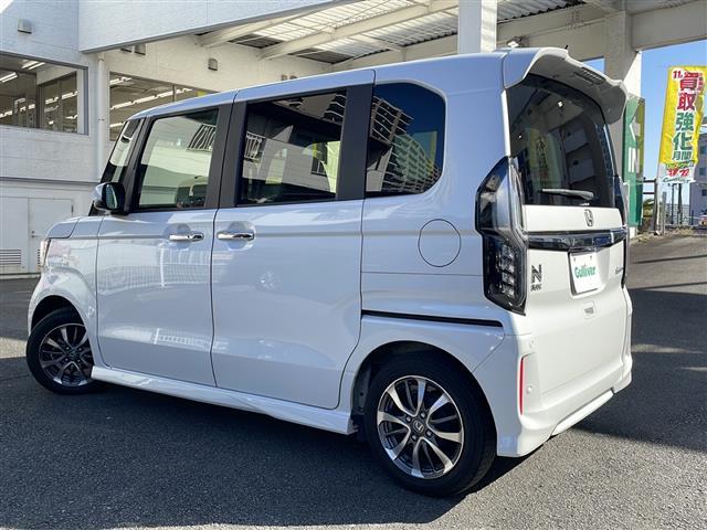 N-BOXカスタム L・スロープ 社外SDナビ BT CD DVD TV バックカメラ ETC レーダークルーズコントロール 両側パワースライド シートヒーターDN席 オートライト レーンキープ 衝撃軽減システム プッシュスタート(43枚目)