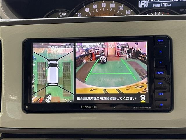 ムーヴキャンバス Ｇメイクアップリミテッド　ＳＡＩＩＩ　社外ＳＤナビ（ＦＭ／ＡＭ／ＣＤ／Ｂｌｕｅｔｏｏｔｈ）　ワンセグテレビ　衝突被害軽減装置　全方位カメラ　両側パワースライドドア　アイドリングストップ　横滑り防止装置　オートマチックハイビーム　ＥＴＣ（7枚目）