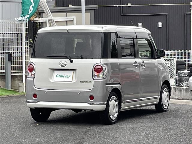 ムーヴキャンバス Ｇメイクアップリミテッド　ＳＡＩＩＩ　社外ＳＤナビ（ＦＭ／ＡＭ／ＣＤ／Ｂｌｕｅｔｏｏｔｈ）　ワンセグテレビ　衝突被害軽減装置　全方位カメラ　両側パワースライドドア　アイドリングストップ　横滑り防止装置　オートマチックハイビーム　ＥＴＣ（33枚目）