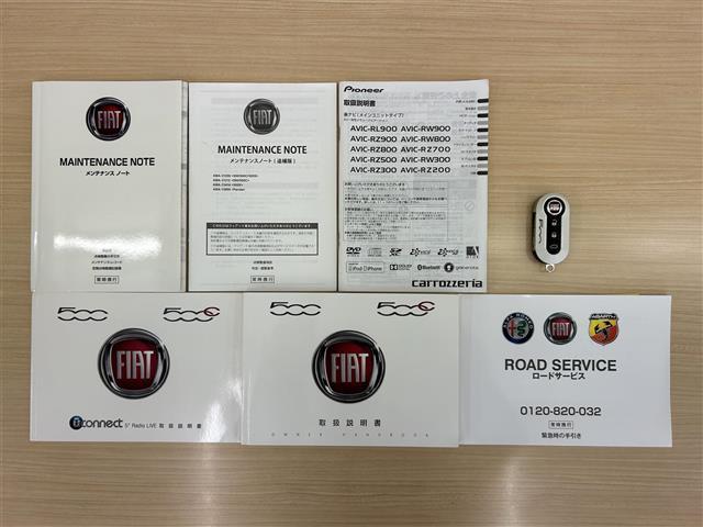 500 スーパーポップ チャオ 禁煙/正規ディーラー車/メモリナビ/CD/DVD/SD/BT/MSV/ドライブレコーダー/ETC/革調シートカバー/革巻きステア/ステアスイッチ/キーレスキー/スペアタイヤ/保証書/取説(41枚目)