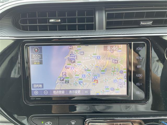 アクア Ｓスタイルブラック　禁煙車・純正ナビ・フルセグＴＶ・Ｂｌｕｅｔｏｏｔｈ・バックカメラ・ビルトインＥＴＣ・ステアリングスイッチ・オートライト・オートハイビーム・プリクラ・レーンキープアシスト・コーナーセンサー・スペアキー（6枚目）