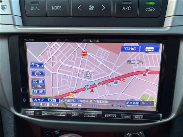 ハリアー 240G プレミアムLパッケージ ワンオーナー禁煙車社外ナビフルセグテレビETCシートヒーター黒革パワーステアリングパワーウィンドウAUTOライトAUTOエアコン純正フロアマット純正アルミホイール電挌ミラー(3枚目)