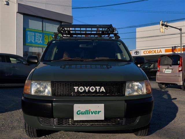 プロボックスバン ＧＬ　インチアップ／全塗装／ＴＯＹＯＴＡフロントグリル／ルーフキャリアＴｅｒｚｏ／社外メモリナビ／革調シートカバー／社外ウッドハンドル／社外ＬＥＤヘッドライト／ドライブレコーダー／ＥＴＣ（4枚目）