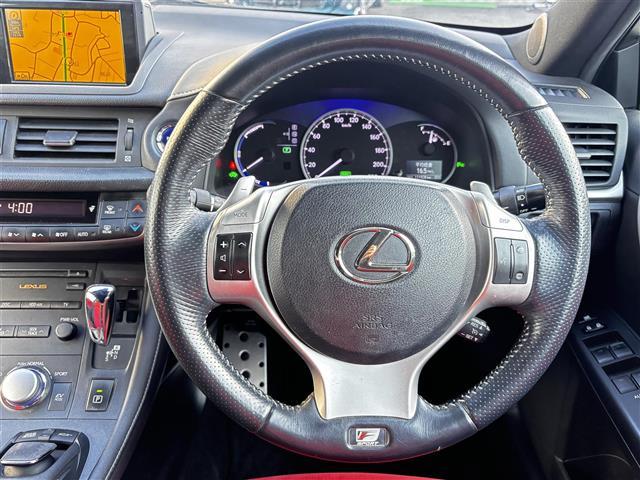 CT CT200h Fスポーツ 純正ナビ/フルセグTV/CD/DVD/バックカメラ/クルーズコントロール/コーナーセンサー/パドルシフト/シートヒーター/純正17インチAW/ビルトインETC/オートライト/電動格納ミラー(9枚目)