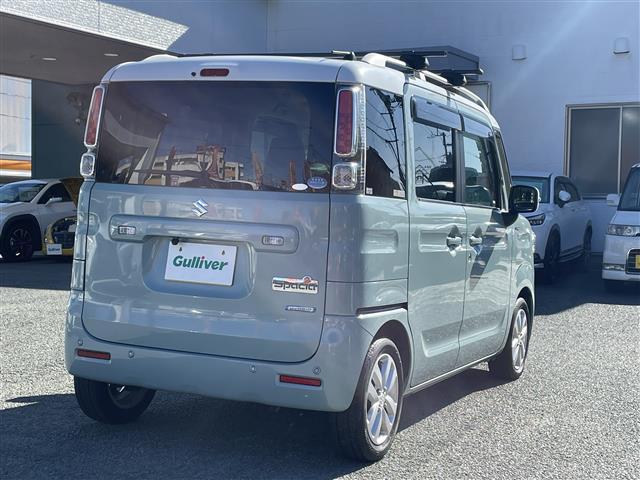 スペーシア ハイブリッドＸ　社外ナビ／ワンセグＴＶ／ＣＤ／ＤＶＤ／バックカメラ／両側パワースライドドア／衝突軽減防止装置／レーンキープアシスト／コーナーセンサー（後ろ）／ルーフレール／オートＬＥＤライト／シートヒーター／Ｆマット（3枚目）