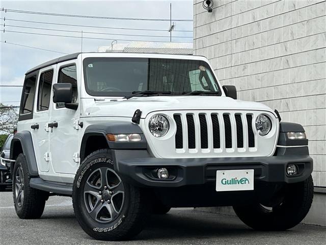 ジープ・ラングラーアンリミテッド スポーツ　禁煙　２０００ｃｃ　ターボ　ＤＵＮＬＯＰ／ＡＴタイヤ／２０２３年製　アップルカープレイ　Ｂｌｕｅｔｏｏｔｈ　パートタイム４ＷＤ　スマートキー　クルコン　フロント／サイド／バックカメラ　ＦＲドラレコ（2枚目）