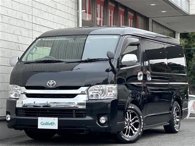 ハイエースワゴン GL 禁煙 4WD ベッドキット フローリングフロア ZERO break16インチ グッドイヤータイヤ ナビTV 後席モニター 電動スライド 黒木目インテリア コンビステア クリフォードセキュリティ(7枚目)