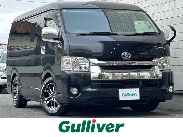 ハイエースワゴン ＧＬ　１オナ　禁煙　４ＷＤ　ベッドキット　フローリングフロア　ＺＥＲＯ　ｂｒｅａｋ１６インチ　グッドイヤータイヤ　ナビ　後席モニター　電動スライド　黒木目インテリア　コンビステア　クリフォードセキュリティ（2枚目）