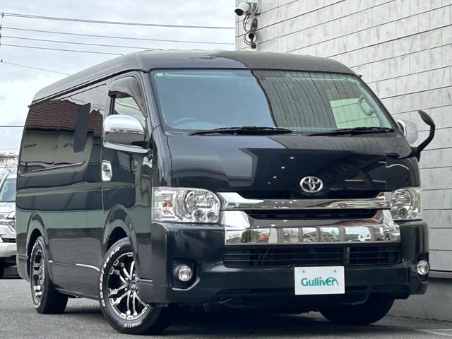 ハイエースワゴン ＧＬ　１オナ　禁煙　４ＷＤ　ベッドキット　フローリングフロア　ＺＥＲＯ　ｂｒｅａｋ１６インチ　グッドイヤータイヤ　ナビ　後席モニター　電動スライド　黒木目インテリア　コンビステア　クリフォードセキュリティ（7枚目）