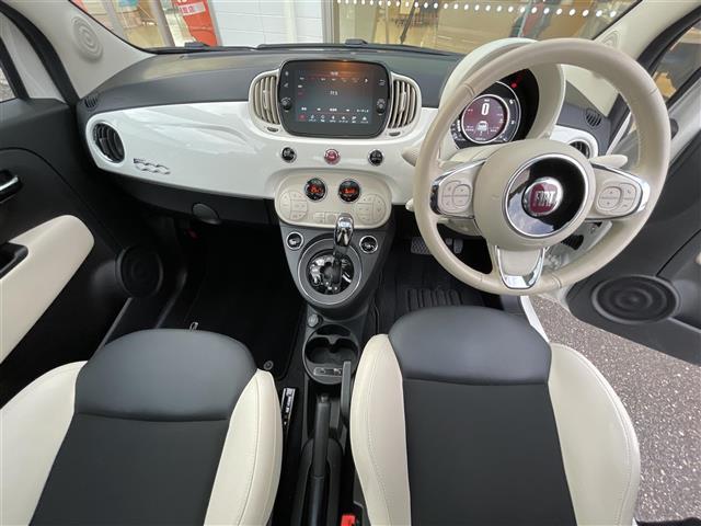 ５００ １．２　ドルチェ　ワンオーナーガラスルーフ純正ホイール夏タイヤ装着純正フロアマットステアリングスイッチハンズフリーパドルシフト前後ドライブレコーダースペアキー１個（2枚目）