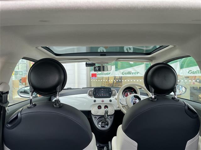 ５００ １．２　ドルチェ　ワンオーナーガラスルーフ純正ホイール夏タイヤ装着純正フロアマットステアリングスイッチハンズフリーパドルシフト前後ドライブレコーダースペアキー１個（41枚目）