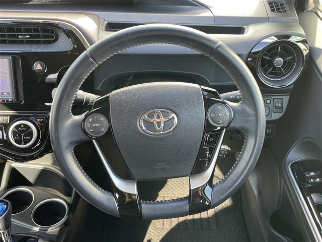 アクア Ｇ　メモリナビバックカメラ純正ホイール冬タイヤウィンカーミラークルーズコントロールドアバイザープッシュスタートＥＴＣフロアマット走行モードレベライザーＢｌｕｅｔｏｏｔｈステアリング（34枚目）