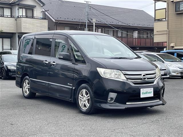 セレナ ハイウェイスターＧ　Ｓ－ハイブリッド　エアロモード　７インチ純正ナビ（ＣＤ／ＤＶＤ／フルセグ）Ｂｌｕｅｔｏｏｔｈクルーズコントロールプッシュスタートオートライトシフトロック機能ＥＴＣ純正フロアマットドアバイザー片側パワースライドドアバックカメラ（7枚目）