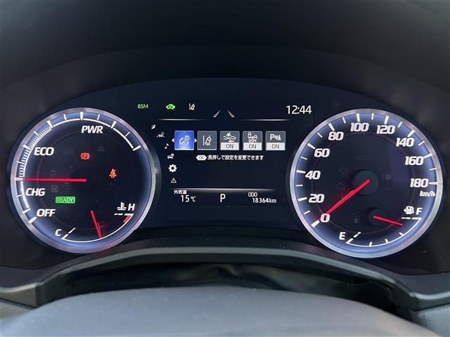 クラウンハイブリッド Ｓ　Ｃパッケージ　メーカー８型ナビ　全周囲カメラ　ドラレコ　ＨＵＤ　ビルトインＥＴＣ　追従クルコン　衝突軽減　レーンキープアシスト　電動Ｐ　オートブレーキホールド　ＲＳＡ　ＲＣＴＡ　ＢＳＭ　ＬＥＤ　レザーシート　保証書（19枚目）