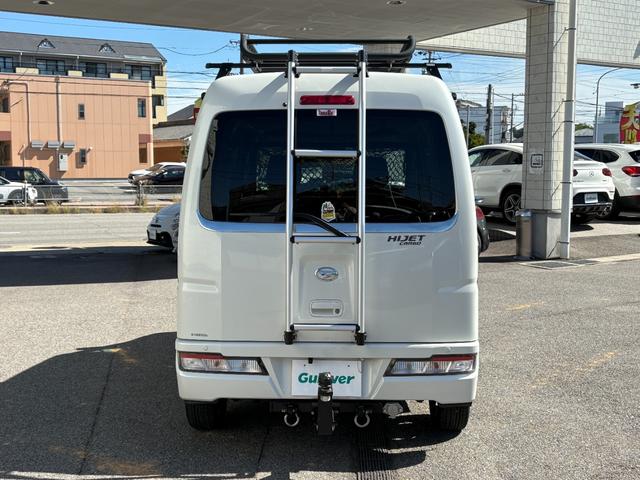 ハイゼットカーゴ クルーズ　ＳＡ　ＩＩＩ　禁煙　キャンピング　ちょいＣａｍ梓　ベッド　ルーフキャリア　リアラダー　ヒッチメンバー　両側スライドドア　社外ナビＴＶ　バックカメラ　ＥＴＣ　コーナーセンサー　社外ＡＷ　ＬＥＤオートハイ（41枚目）