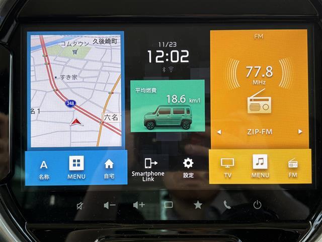 ハスラー ＪスタイルＩＩ　禁煙　９インチナビ　全方位カメラ　フルセグＴＶ　ＤＶＤ再生　ＢＴ　ＵＳＢ　ビルトインＥＴＣ　前後ドラレコ　レーダークルーズ　ＬＫＡ　衝突軽減　横滑り防止　ＬＥＤオートハイビーム　シートヒーター（4枚目）