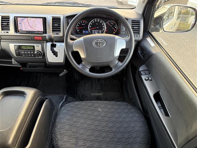 ハイエースバン ロングスーパーGL 社外ナビ Bluetooth フルセグTV DVD再生 バックカメラ ビルトインETC 両側イージークローザースライドドア ディーゼル車 ヘッドライトレベライザー 全席シートカバー ドアバイザー(2枚目)