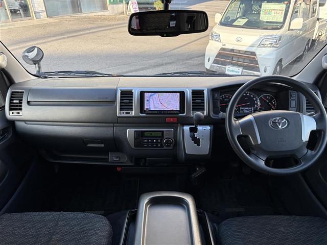 ハイエースバン ロングスーパーGL 社外ナビ Bluetooth フルセグTV DVD再生 バックカメラ ビルトインETC 両側イージークローザースライドドア ディーゼル車 ヘッドライトレベライザー 全席シートカバー ドアバイザー(42枚目)