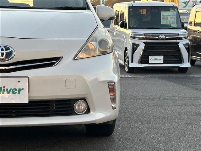 プリウスアルファ S 純正ナビTV付/クリアランスソナー/ETC/バックカメラ/HID/フォグランプ/プッシュスタート/スペアキー/電格ミラー/ウインカーミラー/bluetooth(10枚目)