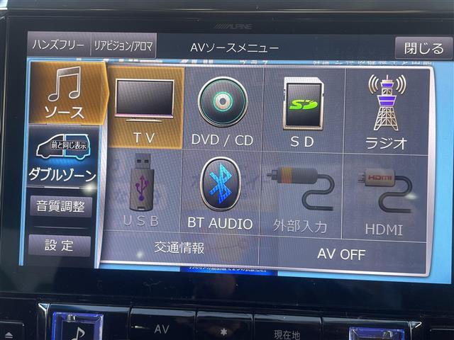 ヴェルファイア ２．５Ｚ　ＢＩＧＸナビ／フリップダウンモニター　車線逸脱　ｂｌｕｅｔｏｏｔｈ　両自動ドア　地デジ　エアロ　Ｂカメラ　オートクルーズコントロール　ダブルエアコン　ＬＥＤライト　横滑り防止装置付き　ＥＴＣ　ＤＶＤ（7枚目）