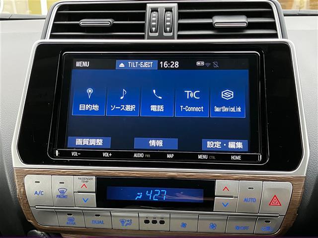 ランドクルーザープラド TX Lパッケージ リアカメラ 追従クルーズ BTオーディオ 車線逸脱 パーキングセンサー 1オ-ナ- スマートキ ヒーター キーレスエントリー 3列席 DVD再生可 エアコン LEDランプ レザー パートタイム4WD(11枚目)