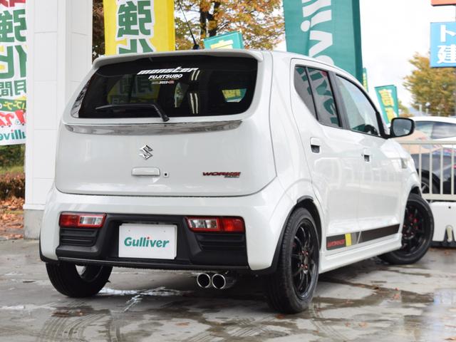 アルトワークス ベースグレード フジツボマフラー O-Zレーシング15インチアルミホイール RS-Rローダウン フロントリップ PIVOT追加メーター レカロシート リアスポイラー タワーバー 社外ナビ 地デジTV ETC(17枚目)