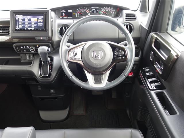 Ｎ－ＢＯＸカスタム Ｇ・Ｌターボホンダセンシング　フルセ　両側ＰＷスライドドア　ＡＨＢ　車線逸脱　Ｂモニタ　Ｉストップ　ＢＬＵＥＴＯＯＴＨ　レーダークルーズ　セキュリティー　ＵＳＢ接続　ＳＤ　ナビＴＶ　キーレスエントリー　ＶＳＡ　ベンチＳ　ＰＷ　ＰＳ（2枚目）