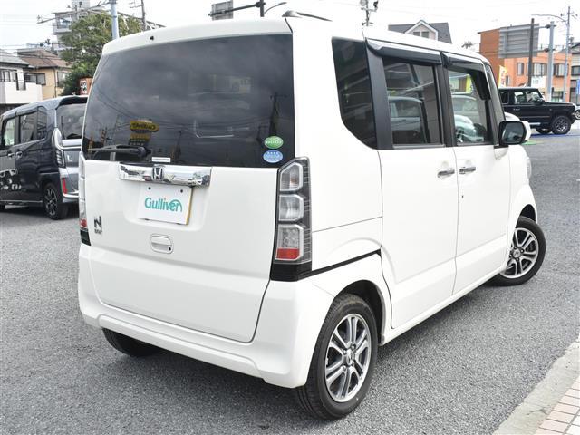 N-BOX G・ターボLパッケージ ワンオーナー 両側パワスラ Bカメラ ETC ワンセグTV ドアバイザー タ-ボ リモコンキー DVD再生可 Bカメ フルフラット ワンオーナ車 両側PSD ナビTV オートライト Wエアバック(6枚目)