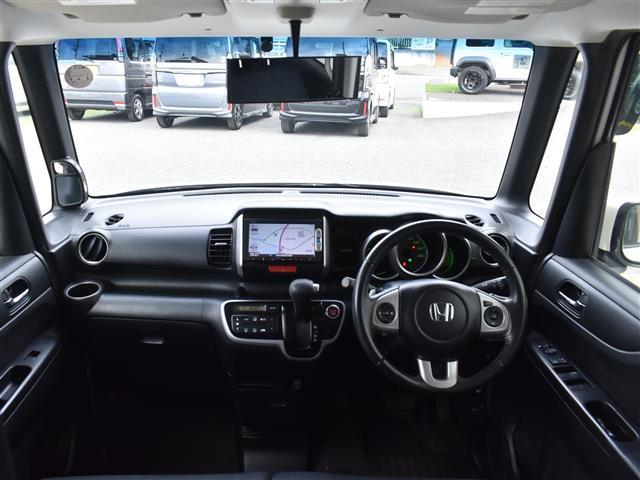 N-BOX G・ターボLパッケージ ワンオーナー 両側パワスラ Bカメラ ETC ワンセグTV ドアバイザー タ-ボ リモコンキー DVD再生可 Bカメ フルフラット ワンオーナ車 両側PSD ナビTV オートライト Wエアバック(42枚目)